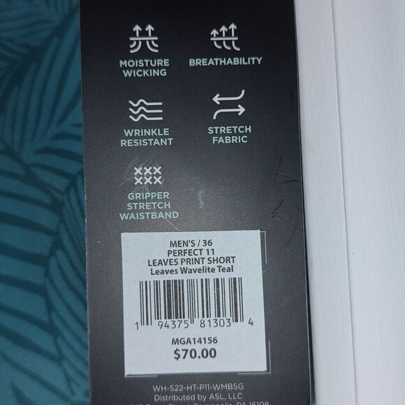 Walter Hagen Men's Perfect 11 Golf Shorts  Sz 36 Flat Front NWT - Picture 3 of 7